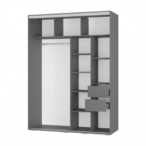 Шкаф-купе Крафт-6 1.6 м ШКК-06 (графит) в Глазове - glazov.ok-mebel.com | фото 2