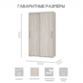 Шкаф-купе ШКК-11 (ясень белый) в Глазове - glazov.ok-mebel.com | фото 7