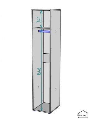 Шкаф Linnea MHR-1 2050х400х510 (Белый-М 11.1.2) в Глазове - glazov.ok-mebel.com | фото 3