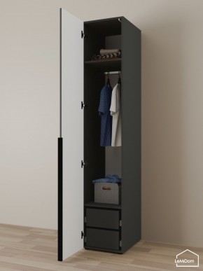 Шкаф Linnea MHR-1-3 2050х400х510 (Графит-М 11.1.25) в Глазове - glazov.ok-mebel.com | фото 5