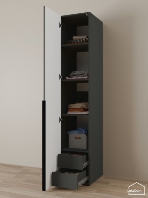 Шкаф Linnea MHR-1-4 2050х400х510 (Графит-М 11.1.25) в Глазове - glazov.ok-mebel.com | фото 6