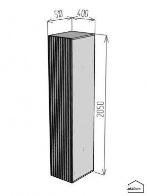 Шкаф Linnea MHR-1PO-2 2050х400х510 (Белый-М 11.1.2) в Глазове - glazov.ok-mebel.com | фото 2