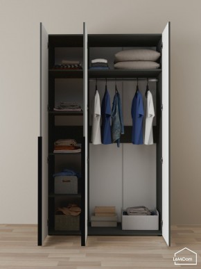 Шкаф Linnea MHR-3-1 2050х1200х510 (Графит-М 11.1.25) в Глазове - glazov.ok-mebel.com | фото 4