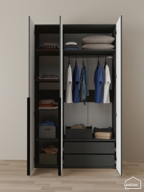Шкаф Linnea MHR-3-2 2050х1200х510 (Графит-М 11.1.25) в Глазове - glazov.ok-mebel.com | фото 5
