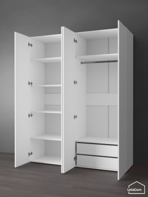 Шкаф Linnea MHR-4PO-2 2050х1600х510 (Белый-М 11.1.1) в Глазове - glazov.ok-mebel.com | фото 5