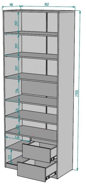 Шкаф Мальта H198 в Глазове - glazov.ok-mebel.com | фото 2