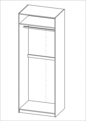 Шкаф ПЕГАС двухдверный, цвет Дуб Сонома в Глазове - glazov.ok-mebel.com | фото 3