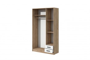 Шкаф распашной Эконом (Дуб крафт золотой/Белый текстурный) в Глазове - glazov.ok-mebel.com | фото 2