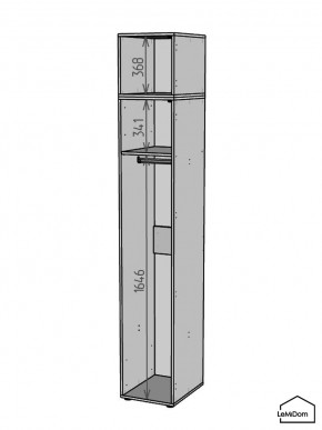 Шкаф с антресолью Linnea MHR-1A-1 2450х400х510 (Белый-М 11.1.1) в Глазове - glazov.ok-mebel.com | фото 3