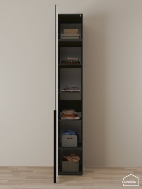 Шкаф с антресолью Linnea MHR-1A-2 2450х400х510 (Графит-М 11.1.25) в Глазове - glazov.ok-mebel.com | фото 4
