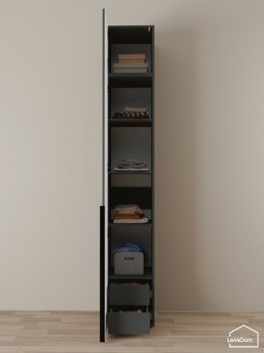 Шкаф с антресолью Linnea MHR-1A-4 2450х400х510 (Графит-М 11.1.25) в Глазове - glazov.ok-mebel.com | фото 4