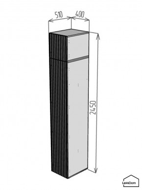 Шкаф с антресолью Linnea MHR-1POA-2 2450х400х510 (Белый-М 11.1.2) в Глазове - glazov.ok-mebel.com | фото 2