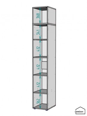 Шкаф с антресолью Linnea MHR-1POA-2 2450х400х510 (Белый-М 11.1.2) в Глазове - glazov.ok-mebel.com | фото 3