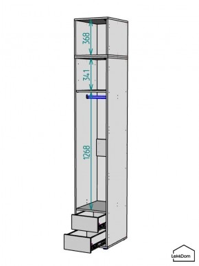 Шкаф с антресолью Linnea MHR-1POA-3 2450х400х510 (Белый-М 11.1.2) в Глазове - glazov.ok-mebel.com | фото 3