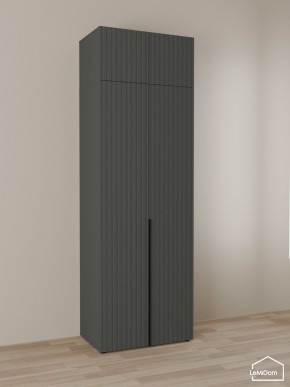 Шкаф с антресолью Linnea MHR-2A-2 2450х800х510 (Графит-М 11.1.25) в Глазове - glazov.ok-mebel.com | фото