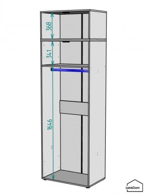 Шкаф с антресолью Linnea MHR-2POA-1 2450х800х510 (Белый-М 11.1.2) в Глазове - glazov.ok-mebel.com | фото 3
