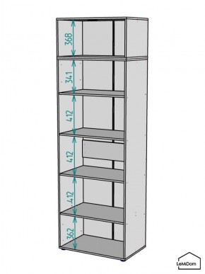 Шкаф с антресолью Linnea MHR-2POA-2 2450х800х510 (Белый-М 11.1.1) в Глазове - glazov.ok-mebel.com | фото 3