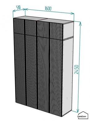 Шкаф с антресолью Linnea MHR-4POA-1 2450х1600х510 (Белый-М 11.1.1) в Глазове - glazov.ok-mebel.com | фото 2