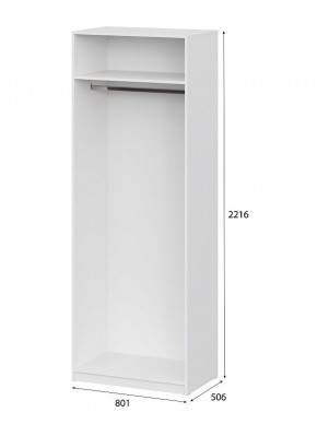 Шкаф ШК-5 (800) Белый текстурный в Глазове - glazov.ok-mebel.com | фото 4