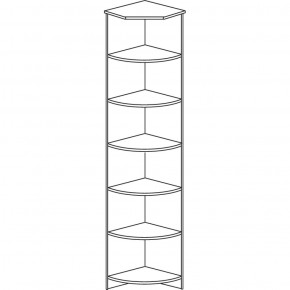 Шкаф угловой открытый №607 Инна Денвер темный в Глазове - glazov.ok-mebel.com | фото 2