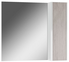 Шкаф-зеркало Uno 80 Дуб серый левый/правый Домино (DU1504HZ) в Глазове - glazov.ok-mebel.com | фото 1