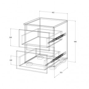 Спальный гарнитур Лиана (Дуб Крафт Белый/Графит) в Глазове - glazov.ok-mebel.com | фото 11