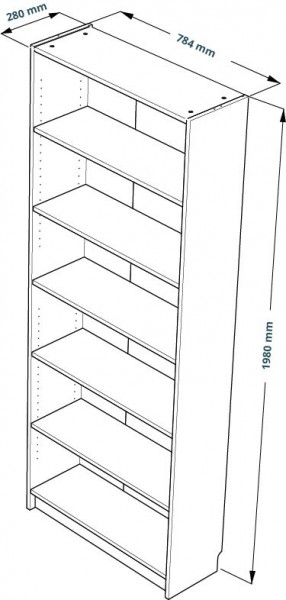 Стеллаж Варма 80, высокий с шестью полками, цвет белый в Глазове - glazov.ok-mebel.com | фото 3