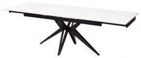 Стол FORIO 160 MATT WHITE MARBLE SOLID CERAMIC / BLACK, ®DISAUR в Глазове - glazov.ok-mebel.com | фото 4