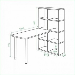 Стол компьютерный Bartolo в Глазове - glazov.ok-mebel.com | фото 3