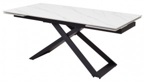 Стол LIVORNO 180 MATT WHITE MARBLE SOLID CERAMIC / BLACK, ®DISAUR в Глазове - glazov.ok-mebel.com | фото 2