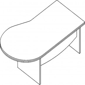 Стол "Лауреат" для руководителя (правый/левый) Л.У-21 в Глазове - glazov.ok-mebel.com | фото