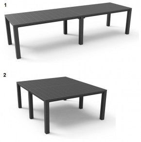 Стол раскладной Джули (Julie Double table 2 configurations) Графит в Глазове - glazov.ok-mebel.com | фото