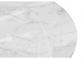 Стол стеклянный Норфолк 100х78 белый мрамор / черный в Глазове - glazov.ok-mebel.com | фото 5