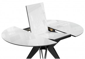 Стол стеклянный Рикла 110(150)х110х76 белый / черный в Глазове - glazov.ok-mebel.com | фото 12