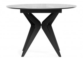 Стол стеклянный Рикла 110(150)х110х76 белый / черный в Глазове - glazov.ok-mebel.com | фото 2