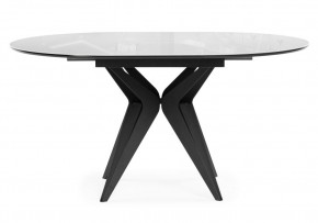 Стол стеклянный Рикла 110(150)х110х76 белый / черный в Глазове - glazov.ok-mebel.com | фото 3