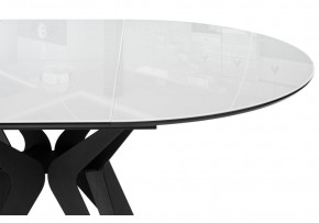 Стол стеклянный Рикла 110(150)х110х76 белый / черный в Глазове - glazov.ok-mebel.com | фото 4