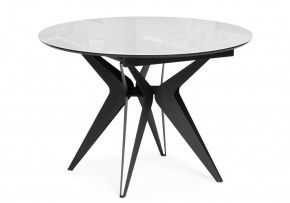 Стол стеклянный Рикла 110(150)х110х76 белый / черный в Глазове - glazov.ok-mebel.com | фото 7