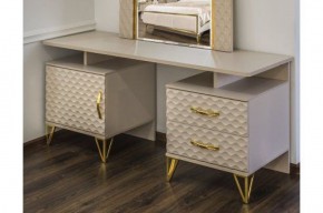 Стол туалетный Lara + Зеркало (бежевый глянец) в Глазове - glazov.ok-mebel.com | фото 4