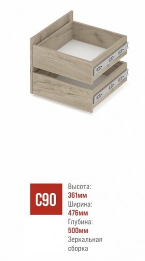 СТОУН С32 Шкаф 3-х створчатый с ящиками (венге/дуб млечный) в Глазове - glazov.ok-mebel.com | фото 3