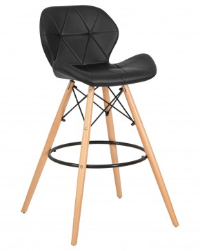 Стул барный DOBRIN BUTTERFLY BAR, ножки светлый бук, цвет чёрный в Глазове - glazov.ok-mebel.com | фото