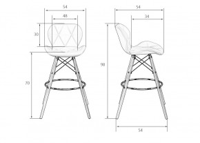 Стул барный DOBRIN BUTTERFLY BAR, ножки светлый бук, цвет чёрный в Глазове - glazov.ok-mebel.com | фото 14