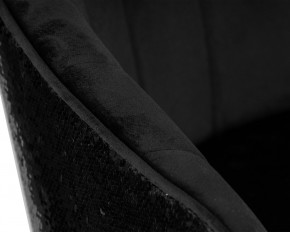 Стул барный DOBRIN DARCY BLACK SHINY, черный велюр с черно-золотыми пайетками в Глазове - glazov.ok-mebel.com | фото 9