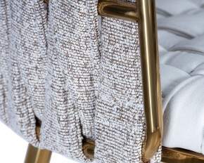 Стул барный DOBRIN EMMA GOLD, белый PU (T-01), белая ткань (F-49) в Глазове - glazov.ok-mebel.com | фото 7