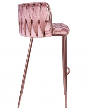 Стул барный DOBRIN EMMA ROSE GOLD, розовый велюр (VF-10) в Глазове - glazov.ok-mebel.com | фото 3