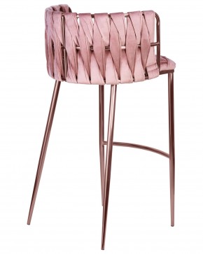 Стул барный DOBRIN EMMA ROSE GOLD, розовый велюр (VF-10) в Глазове - glazov.ok-mebel.com | фото 4