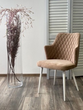Стул HERMAN 360 град. БЕЖЕВЫЙ #5, велюр / белый каркас М-City в Глазове - glazov.ok-mebel.com | фото 2