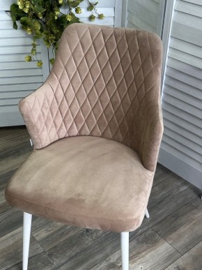 Стул HERMAN 360 град. БЕЖЕВЫЙ #5, велюр / белый каркас М-City в Глазове - glazov.ok-mebel.com | фото 5