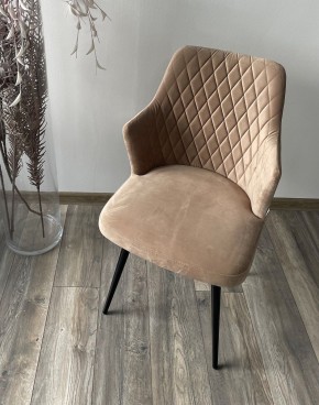 Стул HERMAN 360 град. БЕЖЕВЫЙ #5, велюр / черный каркас М-City в Глазове - glazov.ok-mebel.com | фото 2