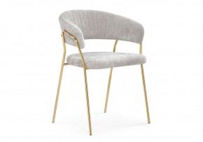 Стул на металлокаркасе Kamelia 1 light gray fabric / gold в Глазове - glazov.ok-mebel.com | фото